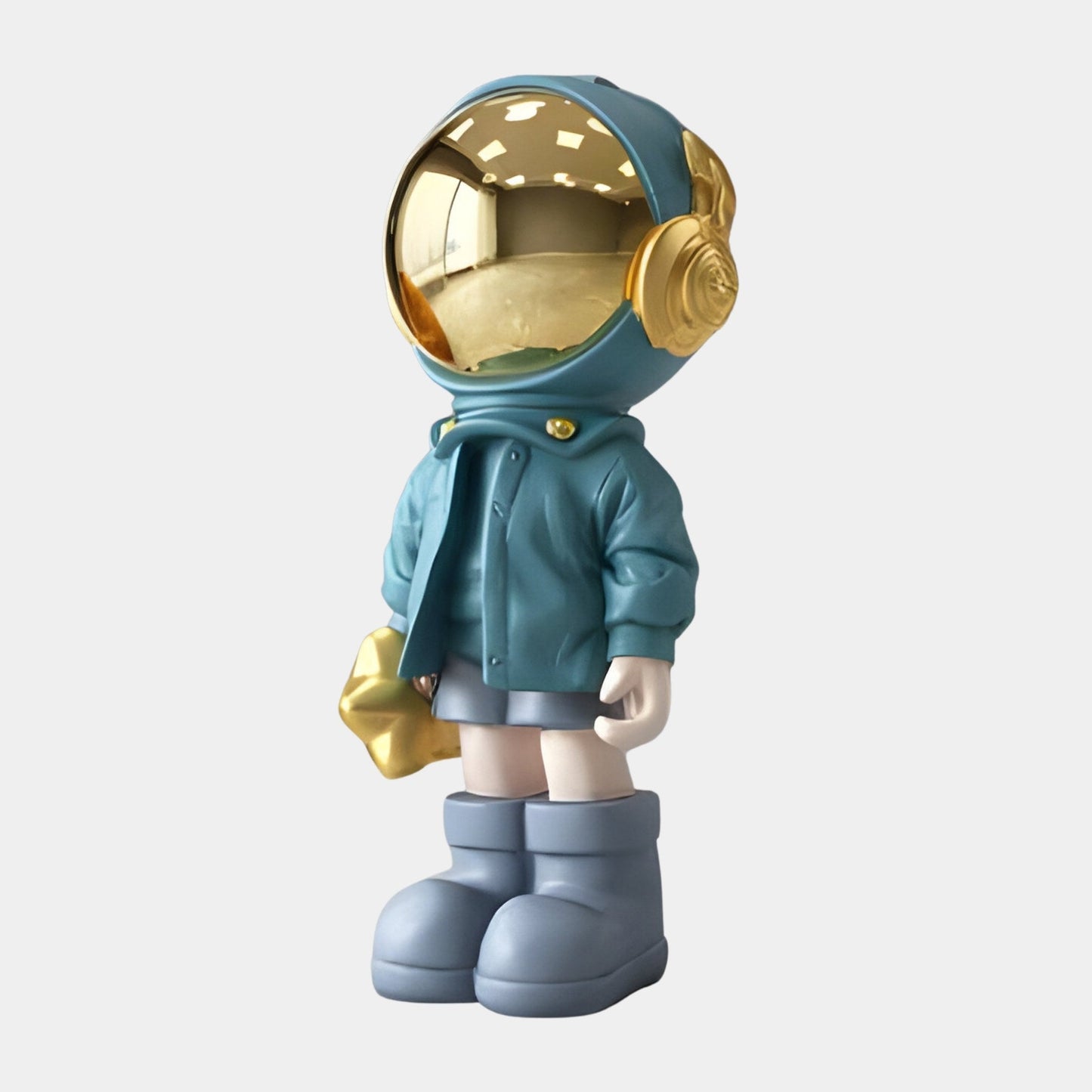 Petite Sculpture Astronaute Battements Galactique Bleu - 70cm