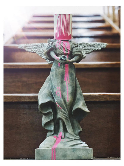 Pour Le Peintre Ange Seau en Fer - Banksy