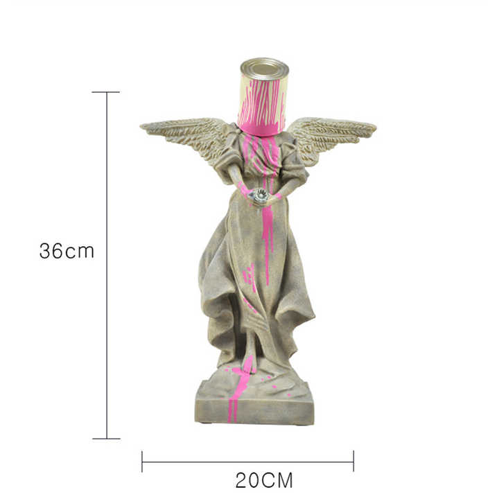 Pour Le Peintre Ange Seau en Fer - Banksy