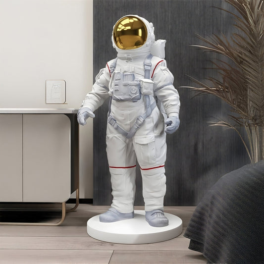Sculpture d'Astronaute Blanc dans l'Espace Debout - 150cm