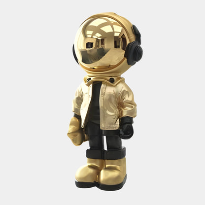 Petite Figurine Astronaute en Or Céleste - 36 cm