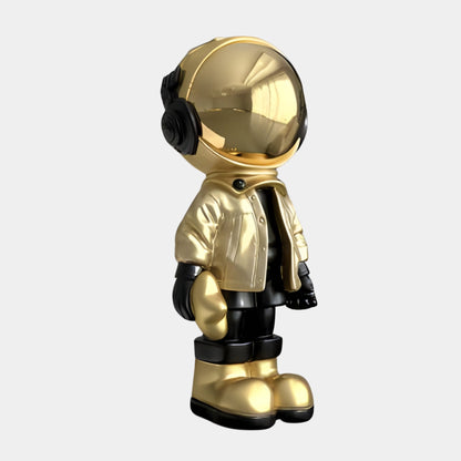 Petite Sculpture Astronaute en Or Céleste Beats - 70cm