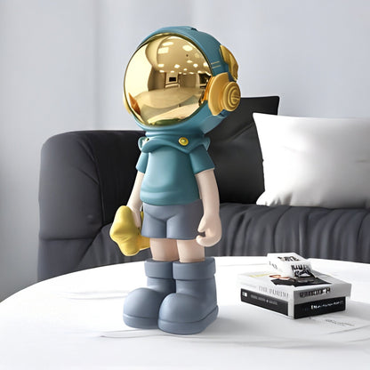 Petite Figurine d'Astronaute Amie Galactique Bleue - 36cm