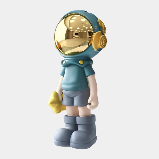 Petite Figurine d'Astronaute Amie Galactique Bleue - 36cm