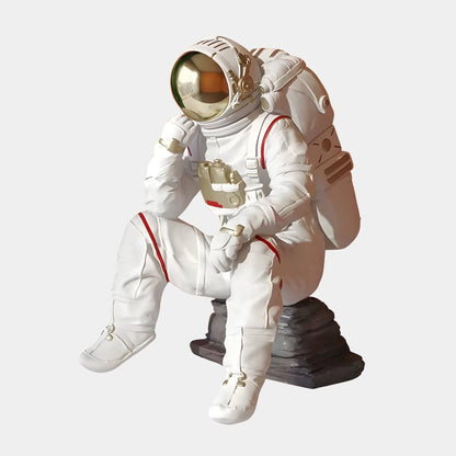 Petite Figurine Astronaute Penseur Nova Blanche - 43cm