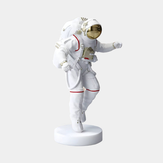 Petite sculpture d'astronaute explorateur de l'espace blanc - 63 cm