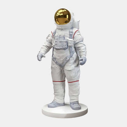 Petite Sculpture d'Astronaute Blanc de l'Espace Debout - 58cm