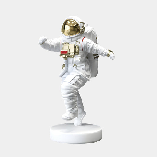 Petite Sculpture d'Astronaute Blanc dans l'Espace - 58cm